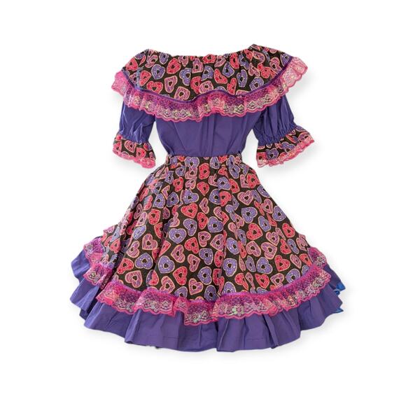 Donuts Square Dancing Dress ~ Pink Purple iridescent Lace whimsical - Picture 12 of 12